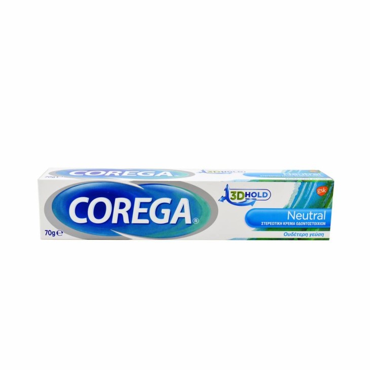 COREGA ΣΤΕΡΕΩΤΙΚΗ ΚΡΕΜΑ ΟΔΟΝΤΟΣΤΟΙΧΙΩΝ NEUTRAL 3D 70gr