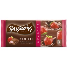 ΠΑΥΛΙΔΗΣ ΣΟΚΟΛΑΤΑ ΓΑΛΑΚΤΟΣ 100GR ΜΕ ΦΡΑΟΥΛΑ