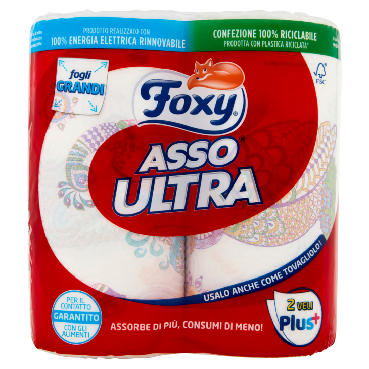 FOXY ΧΑΡΤΙ ΚΟΥΖΙΝΑΣ ΚΟΚΚΙΝΟ ASTRA 2ΤΕΜX210GR (2ΦΥΛΛΟ)