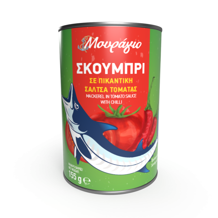 ΜΟΥΡΑΓΙΟ ΣΚΟΥΜΠΡΙ ΣΕ ΠΙΚΑΝΤΙΚΗ ΣΑΛΤΣΑ ΤΟΜΑΤΑΣ 155gr