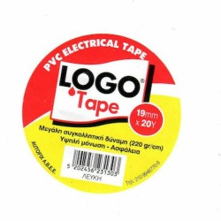 LOGO TAPE ΜΟΝΩΤΙΚΗ 19Χ20 ΛΕΥΚΗ LOGO TAPE ΜΟΝΩΤΙΚΗ 19Χ20 ΛΕΥΚΗ