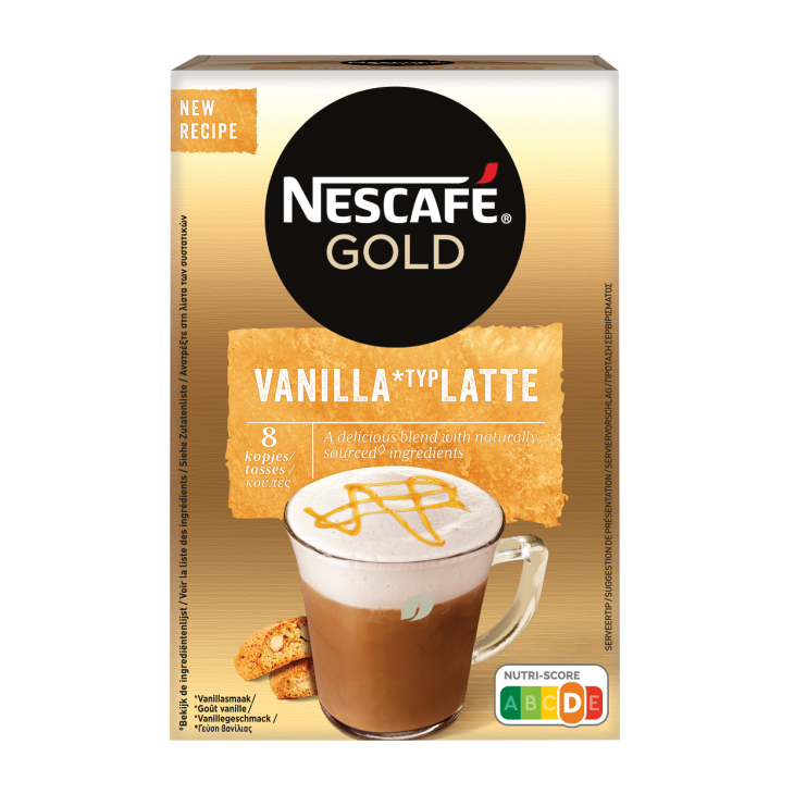 NESCAFE GOLD VANILLA LATTE 148,8gr (8X18,6G)