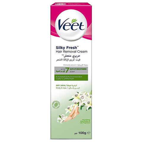 VEET ΑΠΟΤΡΙΧΩΤΙΚΗ ΚΡΕΜΑ 100ML SILKY FRESH DRY SKIN (ΣΩΜΑ/ΠΟΔΙΑ) ΠΡΑΣΙΝΟ