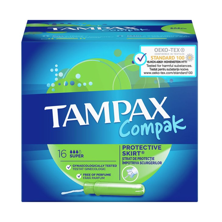 TAMPAX COMPAK TAMPON 16τεμ SUPER TAMPAX COMPAK TAMPON 16τεμ SUPER