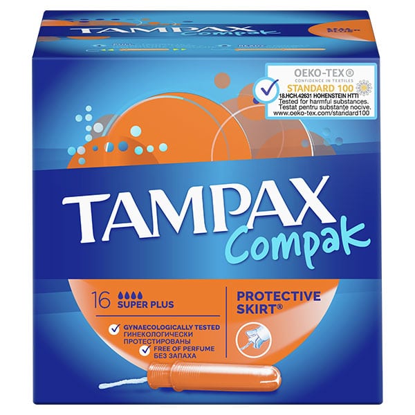 TAMPAX COMPAK TAMPON 16τεμ SUPER PLUS TAMPAX COMPAK TAMPON 16τεμ SUPER PLUS