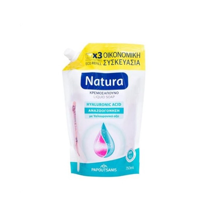 ΠΑΠΟΥΤΣΑΝΗΣ ΚΡΕΜΟΣΑΠΟΥΝΟ REFILL 750ml ΜΕ ΥΑΛΟΥΡΟΝΙΚΟ