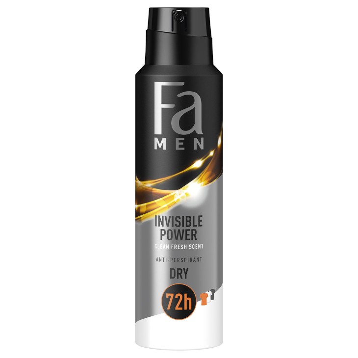 FA BODY SPRAY MEN 150ml INVISIBLE POWER DRY 72H