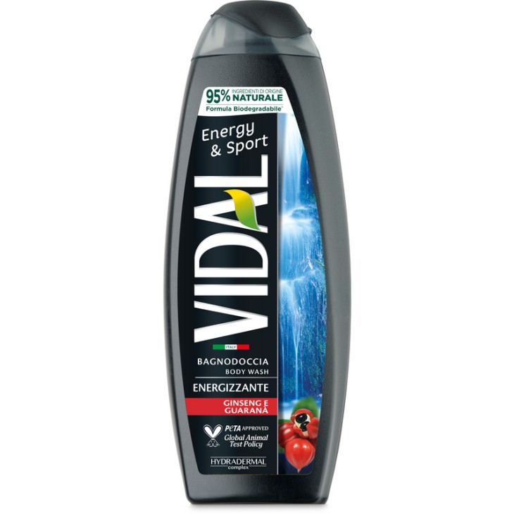 VIDAL ΑΦΡΟΛΟΥΤΡΟ 500ml MEN ENERGY&SPORT (ΜΑΥΡΟ)