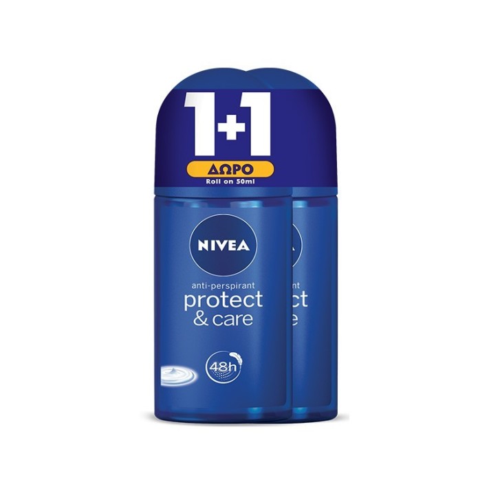 NIVEA ROLL ON 50ml 1+1 ΔΩΡΟ WOMAN PROTECT&CARE NIVEA ROLL ON 50ml 1+1 ΔΩΡΟ WOMAN PROTECT&CARE