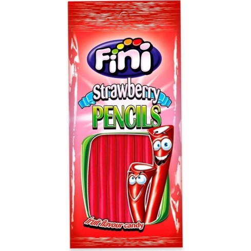 FINI ΖΑΧΑΡΩΤΑ STRAWBERRY PENCILS 90GR ΕΛ FINI ΖΑΧΑΡΩΤΑ STRAWBERRY PENCILS 90GR ΕΛ