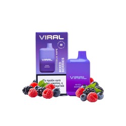 VIRAL ΗΛΕΚΤΡΟΝΙΚΟ ΤΣΙΓΑΡΟ MIXED BERRIES 2ML (600 PUFFS) Nicotine 20mg/ml VIRAL ΗΛΕΚΤΡΟΝΙΚΟ ΤΣΙΓΑΡΟ MIXED BERRIES 2ML (600 PUFFS) Nicotine 20mg/ml