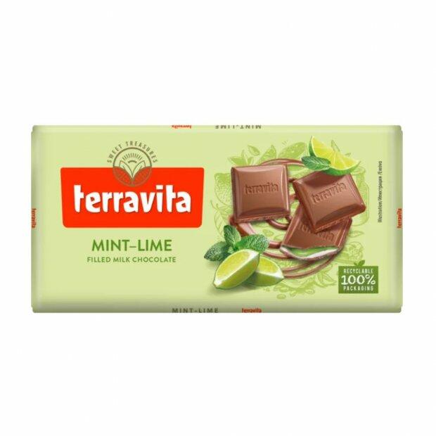 TERRAVITA ΣΟΚΟΛΑΤΑ 100GR MINT-LIME (ΜΟΧΙΤΟ) TERRAVITA ΣΟΚΟΛΑΤΑ 100GR MINT-LIME (ΜΟΧΙΤΟ)
