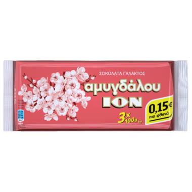 ΙΟΝ ΣΟΚΟΛΑΤΑ ΑΜΥΓΔΑΛΟΥ 100gr (Χ3)