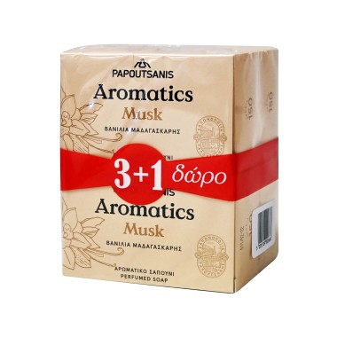 ΠΑΠΟΥΤΣΑΝΗΣ 4Χ100GR ΜΠΑΡΑ ΣΑΠΟΥΝΙΟΥ MUSK
