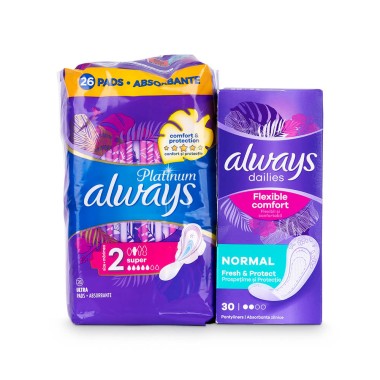 ALWAYS ΣΕΤ ΠΡΟΣΦΟΡΑΣ (ΣΕΡΒΙΕΤΑ DUO PLATINUM SUPER 26pcs+ ALWAYS DAILIES ΣΕΡ ALWAYS ΣΕΤ ΠΡΟΣΦΟΡΑΣ (ΣΕΡΒΙΕΤΑ DUO PLATINUM SUPER 26pcs+ ALWAYS DAILIES ΣΕΡ