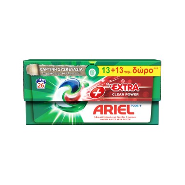 ARIEL PODS 13 + 13 (26 ΤΑΜΠΛΕΤΕΣ) EXTRA CLEAN POWER ARIEL PODS 13 + 13 (26 ΤΑΜΠΛΕΤΕΣ) EXTRA CLEAN POWER