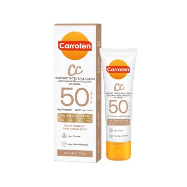 CARROTEN ΑΝΤΗΛIΑΚΗ ΚΡΕΜΑ ΠΡΟΣΩΠΟΥ CC ΜΕ ΧΡΩΜΑ 50SPF 50ML CARROTEN ΑΝΤΗΛIΑΚΗ ΚΡΕΜΑ ΠΡΟΣΩΠΟΥ CC ΜΕ ΧΡΩΜΑ 50SPF 50ML