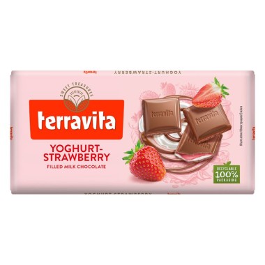 TERRAVITA ΣΟΚΟΛΑΤΑ 100GR YOGHURT-STRAWBERRY