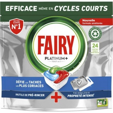 FAIRY TABS 24 PLATINUM+ DEEP CLEAN BLUE FAIRY TABS 24 PLATINUM+ DEEP CLEAN BLUE