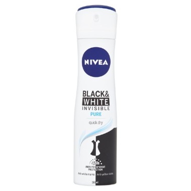 NIVEA BODY SPRAY WOMEN 150ml BLACK&WHITE PURE NIVEA BODY SPRAY WOMEN 150ml BLACK&WHITE PURE