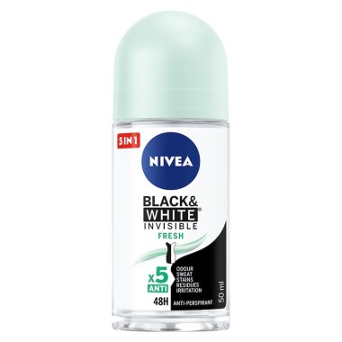 NIVEA ROLL ON 50ml WOMEN FOR BLACK & WHITE INVISIBLE FRESH NIVEA ROLL ON 50ml WOMEN FOR BLACK & WHITE INVISIBLE FRESH