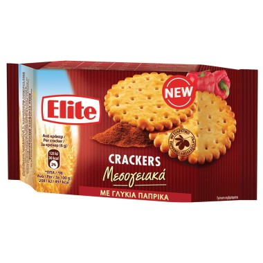 ELITE CRACKERS ΜΕ ΓΛΥΚΙΑ ΠΑΠΡΙΚΑ 105gr ELITE CRACKERS ΜΕ ΓΛΥΚΙΑ ΠΑΠΡΙΚΑ 105gr