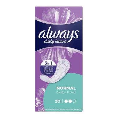 ALWAYS ΣΕΡ/ΚΙΑ DAILIES NORMAL 3IN1 COMFORT PROTECT 20T ALWAYS ΣΕΡ/ΚΙΑ DAILIES NORMAL 3IN1 COMFORT PROTECT 20T