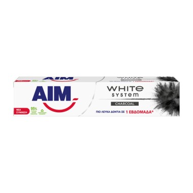 AIM ΟΔΟΝΤΟΚΡΕΜΑ 75ML WHITE SYSTEM CHARCOAL AIM ΟΔΟΝΤΟΚΡΕΜΑ 75ML WHITE SYSTEM CHARCOAL
