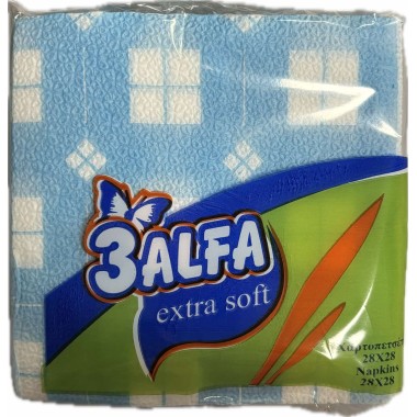 3ALFA ΧΑΡΤΟΠΕΤΣΕΤΕΣ ΑΠΛΕΣ 28Χ28 50PCS