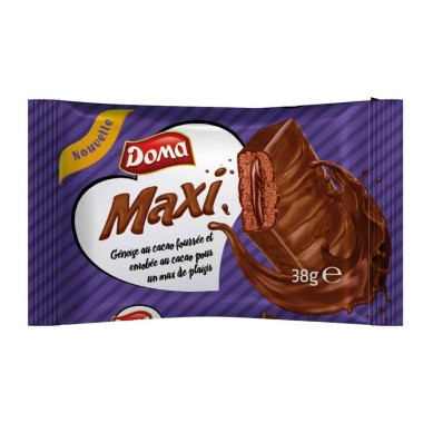 DOMA MAXI 38GR ΜΠΑΡΑ ΚΕΙΚ ΣΟΚΟΛΑΤΑΣ,ΓΕΜΙΣΗ ΣΟΚΟΛΑΤΑ ΜΕ ΕΠΙΚΑΛΥΨΗ ΣΟΚΟΛΑΤΑΣ