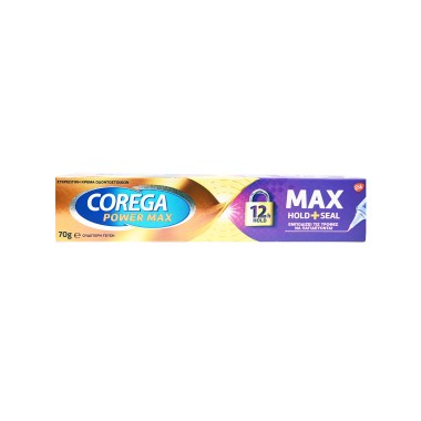 COREGA ΣΤΕΡΕΩΤΙΚΗ ΚΡΕΜΑ ΟΔΟΝΤΟΣΤΟΙΧΙΩΝ MAX HOLD+SEAL 12H 70gr COREGA ΣΤΕΡΕΩΤΙΚΗ ΚΡΕΜΑ ΟΔΟΝΤΟΣΤΟΙΧΙΩΝ MAX HOLD+SEAL 12H 70gr