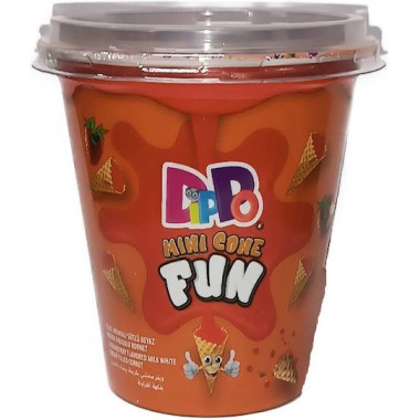 DIPPO ΜΙΝΙ CONE FUN ΧΩΝΑΚΙΑ ΜΕ ΓΕΜΙΣΗ ΣΟΚΟΛΑΤΑ 100GR ΚΥΠΕΛΑΚΙ