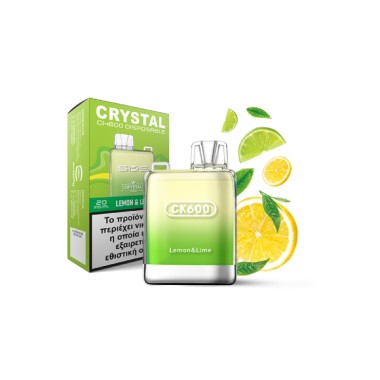 CRYSTAL ΗΛΕΚΤΡΟΝΙΚΟ ΤΣΙΓΑΡΟ 2ML (600 PUFFS) Nicotine 20mg/ml LEMON&LIME