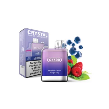 CRYSTAL ΗΛΕΚΤΡΟΝΙΚΟ ΤΣΙΓΑΡΟ 2ML (600 PUFFS) Nicotine 20mg/ml BLUEBERRY SOUR