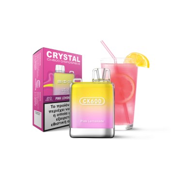 CRYSTAL ΗΛΕΚΤΡΟΝΙΚΟ ΤΣΙΓΑΡΟ 2ML (600 PUFFS) Nicotine 20mg/ml PINK LEMONADE