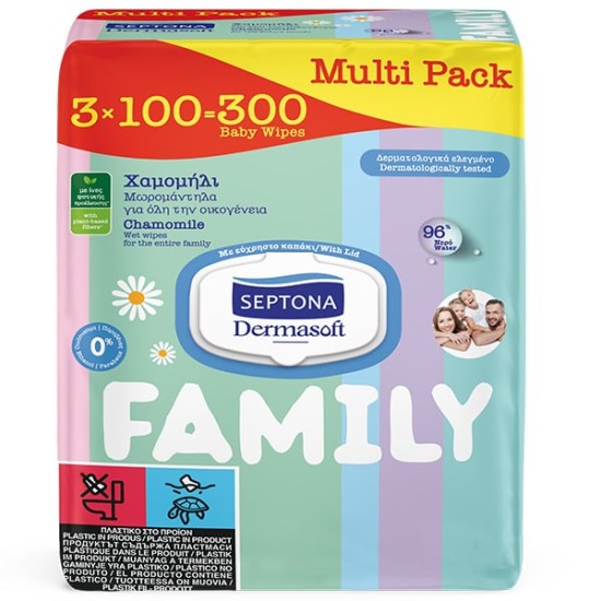 SEPTONA ΜΩΡΟΜΑΝΤΗΛΑ CALM&CARE FAMILY ΜΕ ΧΑΜΟΜΗΛΙ 3Χ100TEM