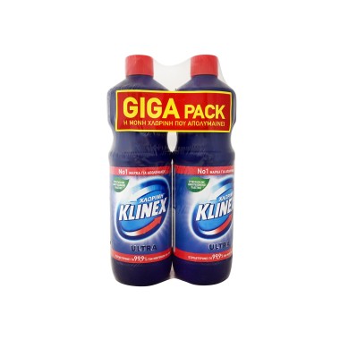 KLINEX ΧΛΩΡΙΝΗ 2ΤΕΜ ULTRA REGULAR GIGA PACK 2X1250ML