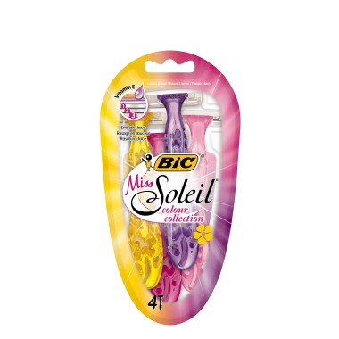 BIC ΞΥΡΑΦΑΚΙΑ MISS SOLEIL 3 COLOUR COLLECTION 4τεμ. VITAMIN E