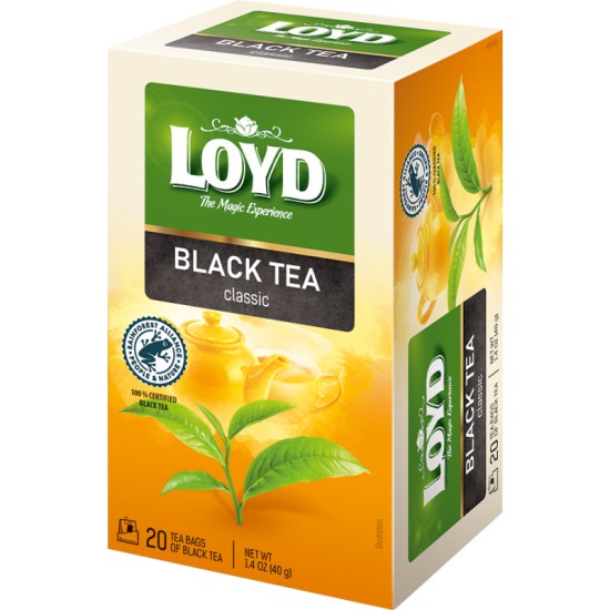 LOYD ΦΑΚΕΛΑΚΙΑ ΓΙΑ ΤΣΑΙ 20ΤΕΜ 40GR BLACK TEA CLASSIC LOYD ΦΑΚΕΛΑΚΙΑ ΓΙΑ ΤΣΑΙ 20ΤΕΜ 40GR BLACK TEA CLASSIC