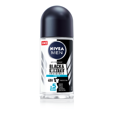 NIVEA ROLL ON 50ml MEN BLACK & WHITE INVISIBLE FRESH NIVEA ROLL ON 50ml MEN BLACK & WHITE INVISIBLE FRESH
