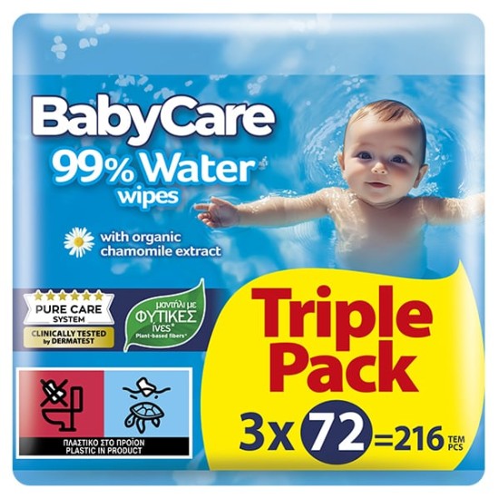 BABYCARE ΜΩΡΟΜΑΝΤΗΛΟ ΧΑΜΟΜΗΛΙ 72WIPES FOR ALL 3TEM (ΜΠΛΕ)