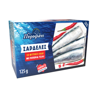 ΠΥΡΟΦΑΝΙ ΣΑΡΔΕΛΕΣ ΠΙΚΑΝΤΙΚΕΣ ΣΕ ΗΛΙΕΛΑΙΟ 125gr ΠΥΡΟΦΑΝΙ ΣΑΡΔΕΛΕΣ ΠΙΚΑΝΤΙΚΕΣ ΣΕ ΗΛΙΕΛΑΙΟ 125gr