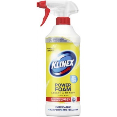 KLINEX POWER FOAM 435ML ΛΕΚΑΝΗ ΚΑΙ ΜΠΑΝΙΟ CITRUS BLAST KLINEX POWER FOAM 435ML ΛΕΚΑΝΗ ΚΑΙ ΜΠΑΝΙΟ CITRUS BLAST