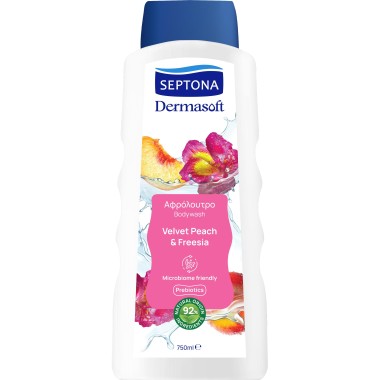 SEPTONA DERMASOFT ΑΦΡΟΛΟΥΤΡΟ 750ml VELVET PEACH & FREESIA SEPTONA DERMASOFT ΑΦΡΟΛΟΥΤΡΟ 750ml VELVET PEACH & FREESIA