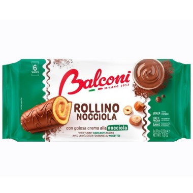 BALCONI ROLLINO NOCCIOLA 6X37GR ΚΡΕΜΑ ΠΡΑΛΙΝΑ ΦΟΥΝΤΟΥΚΙΟΥ