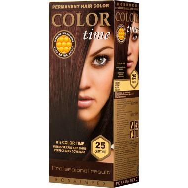 COLOR TIME ΣΕΤ ΒΑΦΗ ΜΑΛΛΙΩΝ Ν.25 ΚΑΣΤΑΝΟ 115ml COLOR TIME ΣΕΤ ΒΑΦΗ ΜΑΛΛΙΩΝ Ν.25 ΚΑΣΤΑΝΟ 115ml