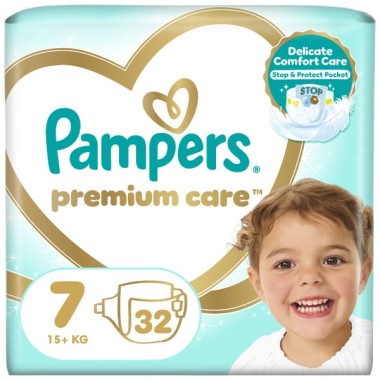 PAMPERS PREMIUM CARE ΜΕΓ N.7 JUMBO 32T PAMPERS PREMIUM CARE ΜΕΓ N.7 JUMBO 32T