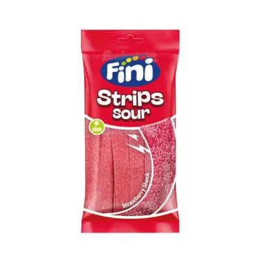 FINI ΖΑΧΑΡΩΤΑ 90GR SOUR STRIPS (ΓΛΩΣΣΕΣ) STRAWBERRY SHOCK FINI ΖΑΧΑΡΩΤΑ 90GR SOUR STRIPS (ΓΛΩΣΣΕΣ) STRAWBERRY SHOCK