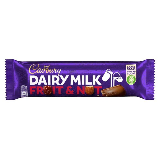 CADBURY DAIRY MILK 49GR ΜΠΑΡΑ ΣΟΚΟΛΑΤΑΣ FRUIT & NUT