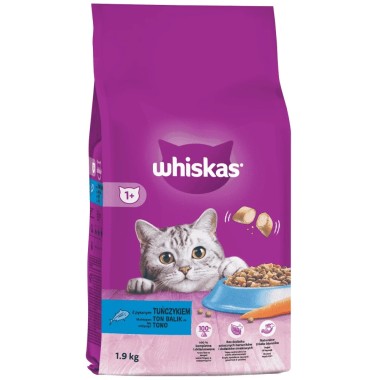 WHISKAS ADULT ΞΗΡΑ ΤΡΟΦΗ ΓΑΤΑΣ 1.9kg ΜΕ ΤΟΝΟ WHISKAS ADULT ΞΗΡΑ ΤΡΟΦΗ ΓΑΤΑΣ 1.9kg ΜΕ ΤΟΝΟ